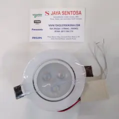 Downlight 3 mata LED body putih