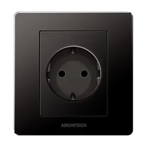 Saklar, Stop kontak, Socket Stop kontak ARCHITECH BLACK DIAMOND  1 img_20200220_wa0058