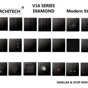 Saklar, Stop kontak, Socket Stop kontak dan saklar ARCHITECH BLACK DIAMOND  1 img_20200220_wa0066